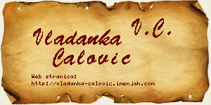 Vladanka Ćalović vizit kartica